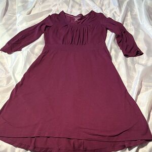 ExOfficio Plum Dri-Release Dress 3/4 sleeve